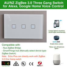 Load image into Gallery viewer, ZigBee Smart 3 Gang Switch for SmartThings, Hubitat Hub, Philips Hue