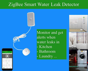 ZigBee Water Leaking Sensor/Detector for SmartThings Hub, Hubitat Hub