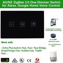 Load image into Gallery viewer, ZigBee Smart 1 Gang Dimmer Switch for SmartThings, Hubitat and Philips Hue (Black)