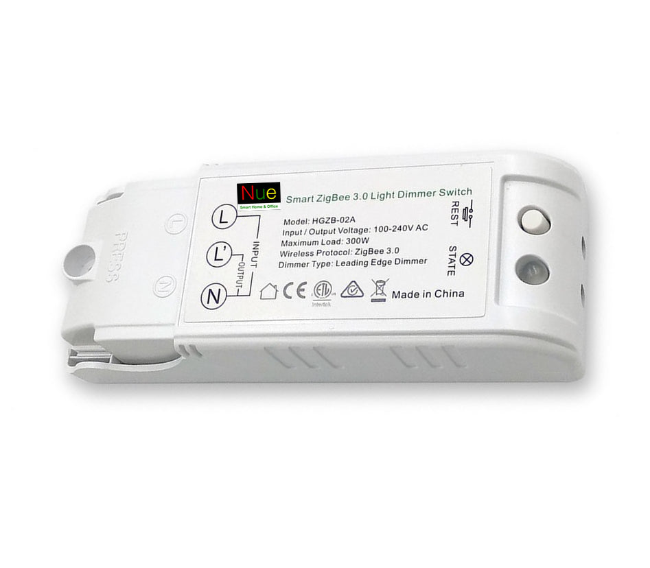 ZigBee Smart Inline Dimmer Switch for SmartThings, Hubitat, Philips Hue, Echo Plus