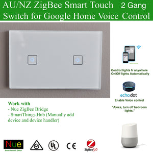 ZigBee Smart 2 Gang Switch for SmartThings, Hubitat and Philips Hue