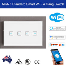 Load image into Gallery viewer, WiFi 4 Gang Smart Light Switch