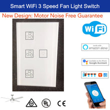 Load image into Gallery viewer, WiFi Smart 3 Speed Fan Light Switch