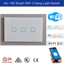Load image into Gallery viewer, WiFi 3 Gang Smart Light Switch