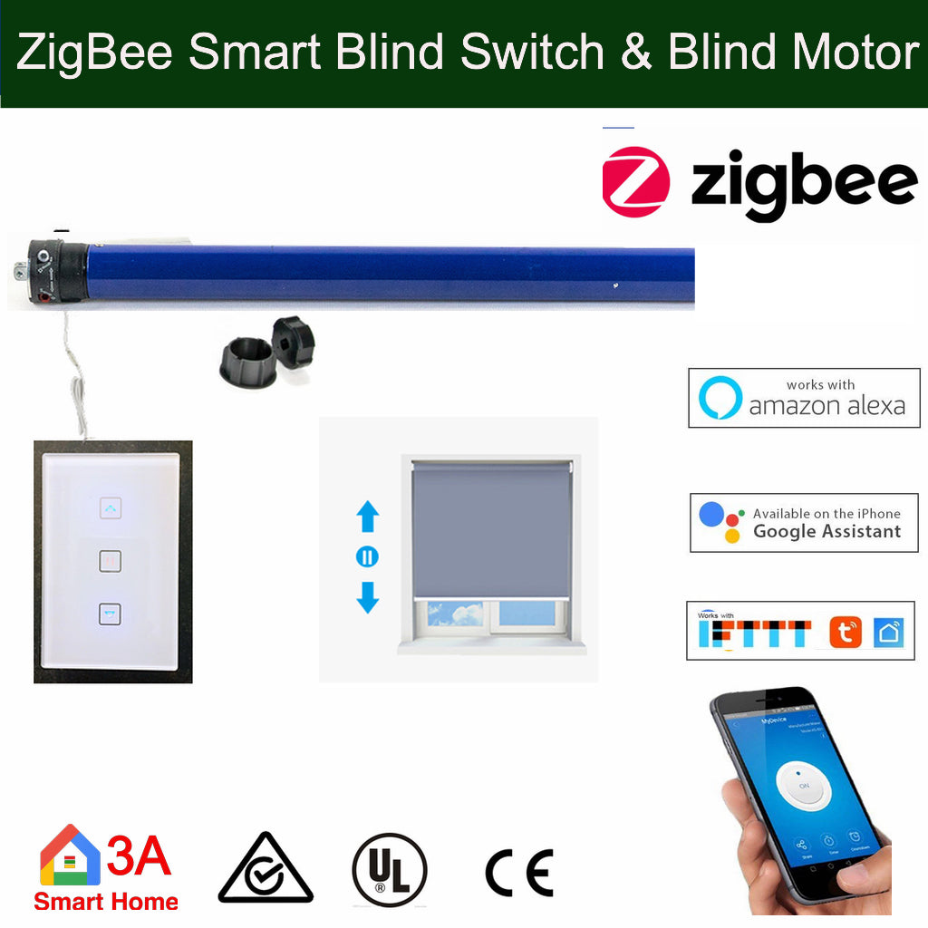 ZigBee Smart Blind Switch and 35mm Blind Motor for SmartThings, Hubitat Home Automation