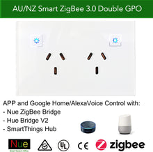 Load image into Gallery viewer, ZigBee Smart Double Power Point GPO for SmartThings (AeoTec), Hubitat, Philips Hue Automation