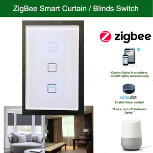 ZigBee Smart Curtain Blind Switch for SmartThings, Hubitat and Nue ZigBee Automation