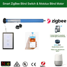Load image into Gallery viewer, ZigBee Smart Blind Switch and Motolux Motor for SmartThings, Hubitat Home Automation