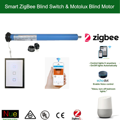 ZigBee Smart Blind Switch and Motolux Motor for SmartThings, Hubitat Home Automation